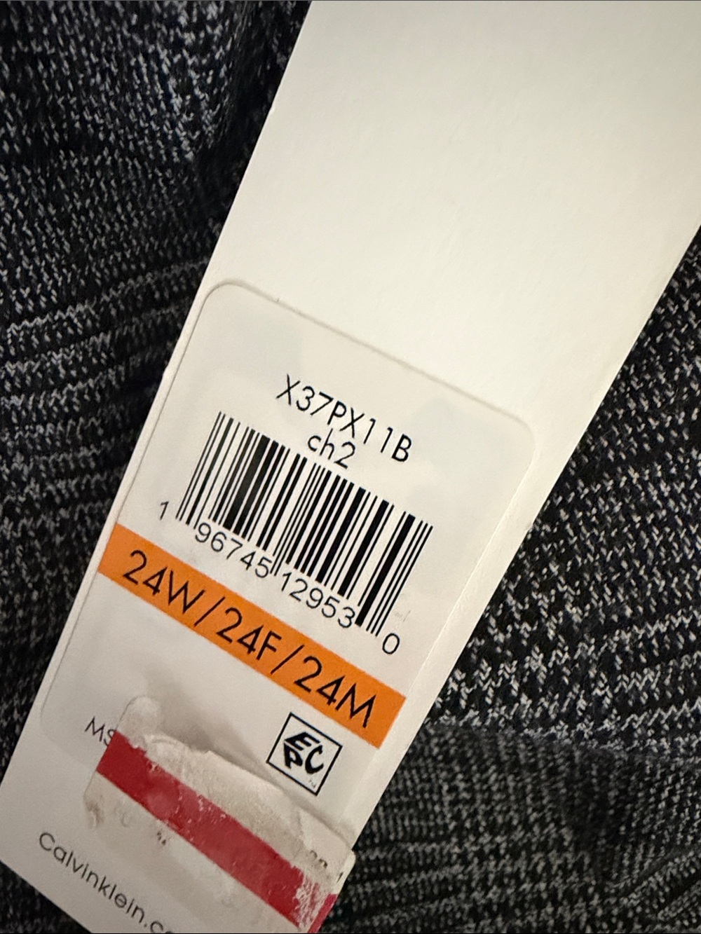 Calvin Klein Plus Size Charcoal Glen Plaid Dress Pants - Picture 13 of 15